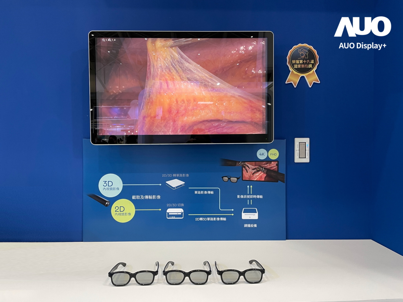 達擎寬視角3D醫療顯示器，協助醫護團隊成員於手術進行時，皆能看到一致性的3D影像，提高溝通效率，使手術更精準、快速完成達擎寬視角3D醫療顯示器，協助醫護團隊成員於手術進行時，皆能看到一致性的3D影像，提高溝通效率，使手術更精準、快速完成