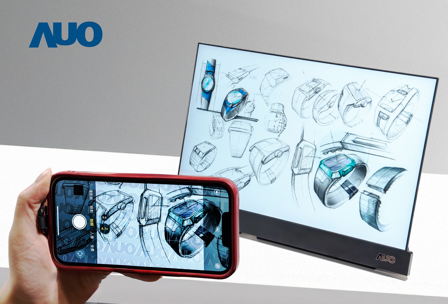 友達16吋防窺顯示器，採用人眼無法察覺、相機拍攝時才顯現的隱藏式浮水印技術，未來可結合AI鏡頭偵測周圍環境，即時開啟或關閉浮水印，大幅提升在公共場域使用顯示器的安全性